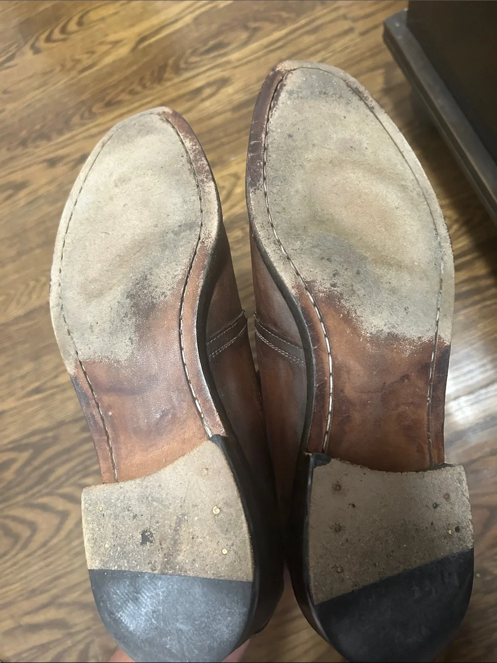 Barneys Brown Oxford Leather Dress Shoes Size 11